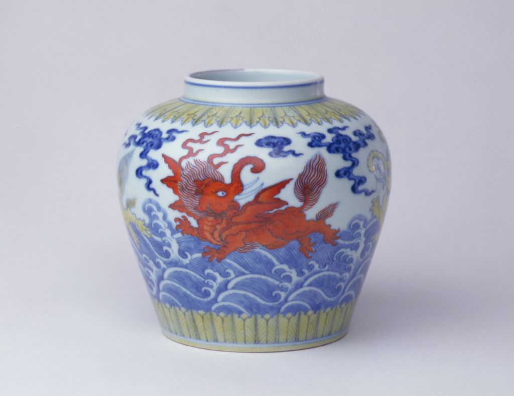 图片[1]-Colorful sea water monster pot-China Archive